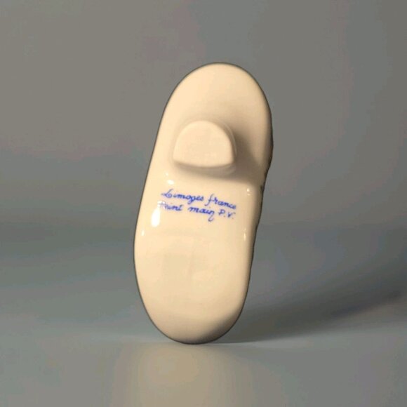 Limoges RM France Peint Main Porcelain Floral Shoe Hinged Trinket Box - Picture 3 of 7